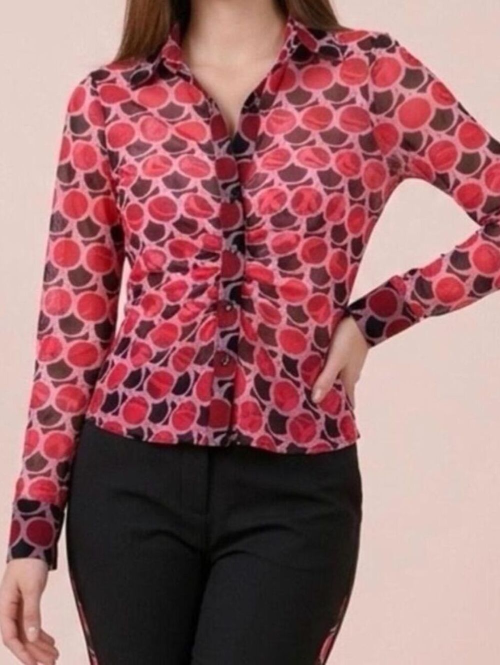ZARA Button-Up Blouse (M)
